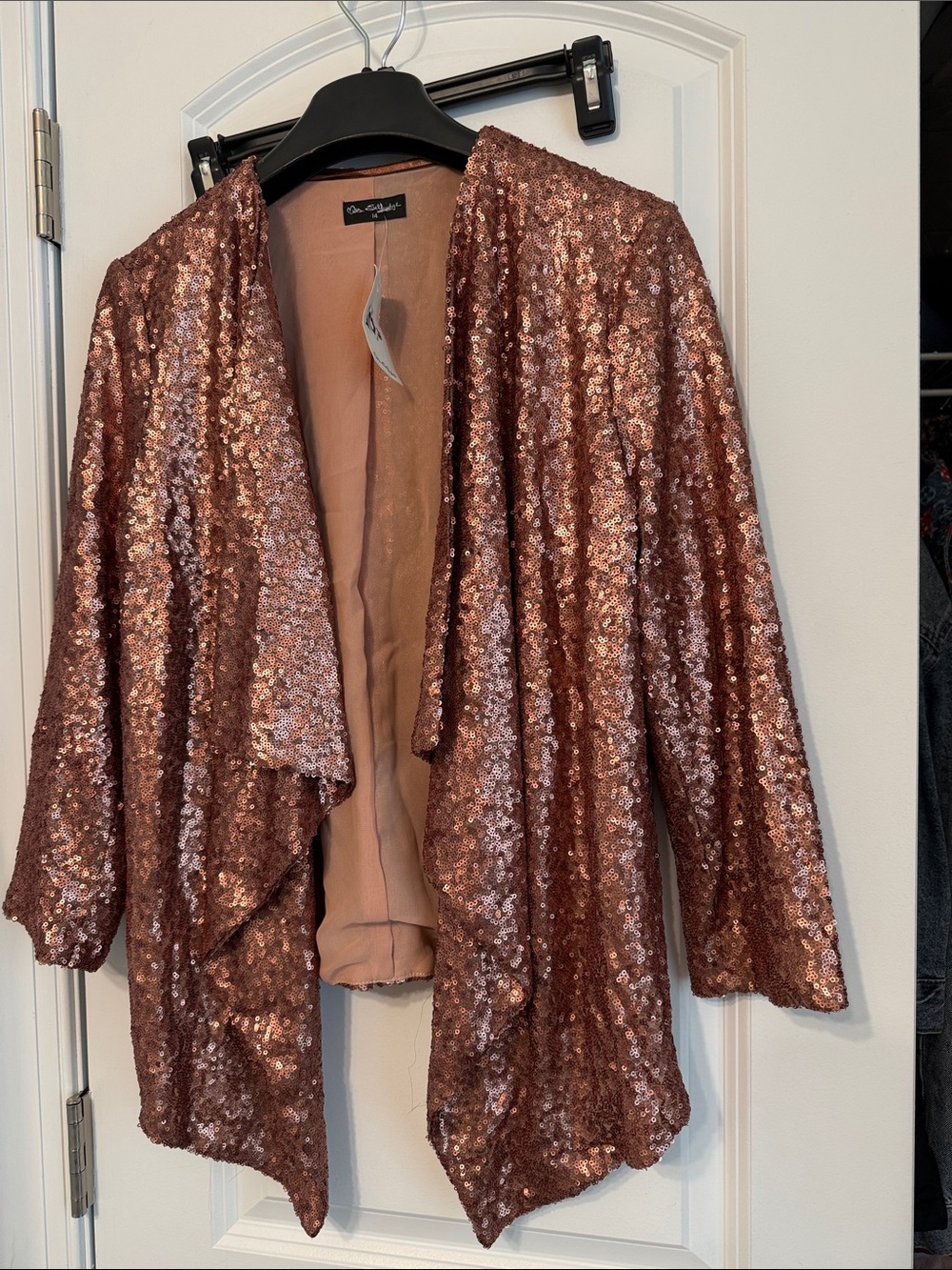 Miss Selfridge Rose Gold Sequin Jacket